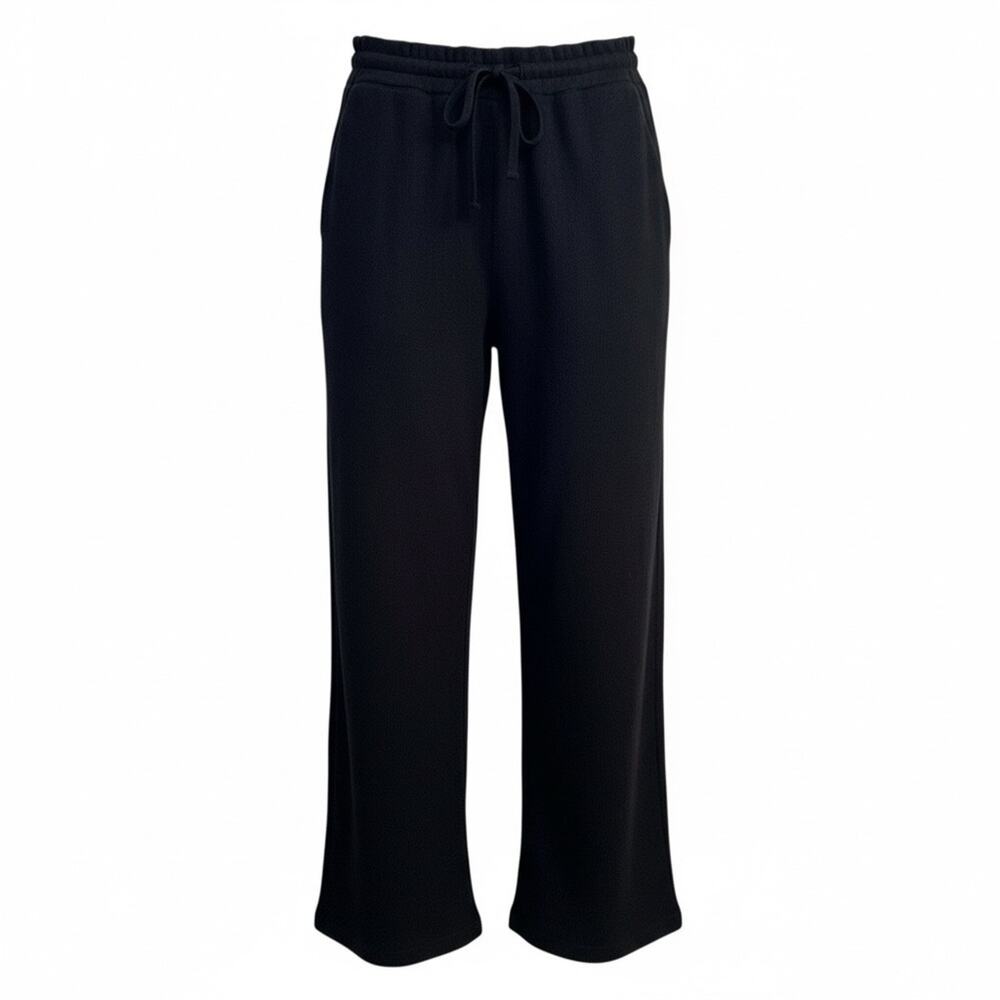 Chinti & Parker Black Cashmere Track Pants size XS Flared Wide Leg Drawstring